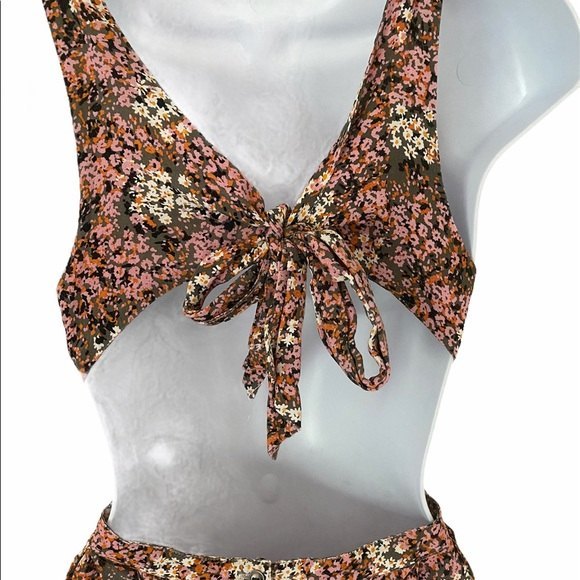 SomeDays Lovin Floral Tie Back Mini Dress XS - Picture 4 of 5